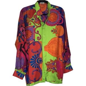 1990’s Gianni Versace Fregi Barocchi silk print shirt